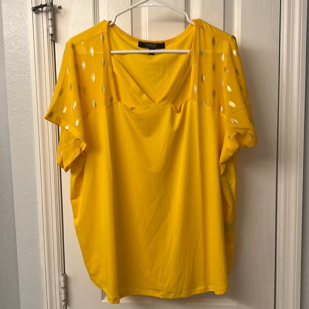Yellow plus size top